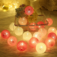 3M 20LED Cotton Ball LED String Light Fairy Light Party Christmas Decorative Lights Style 1