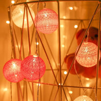 3M 20LED Cotton Ball LED String Light Fairy Light Party Christmas Decorative Lights Style 1