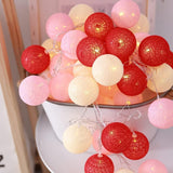 3M 20LED Cotton Ball LED String Light Fairy Light Party Christmas Decorative Lights Style 1