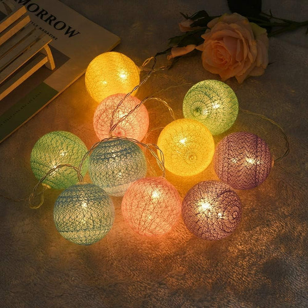 3M 20LED Cotton Ball LED String Light Fairy Light Party Christmas Decorative Lights Style 4