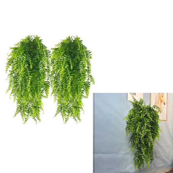 2Pcs Artificial Ivy Vine Hanging Plants Faux Green Plants Garden Home Decor