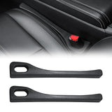 2Pcs Car Seat Gap Filler Spacer Universal Blocker Pad Black