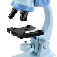 1200X Magnification Kids Microscope Toy Kit Kids Beginners Biological Microscope Kit Blue