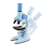 1200X Magnification Kids Microscope Toy Kit Kids Beginners Biological Microscope Kit Blue