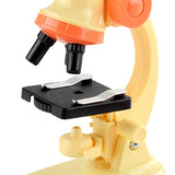 1200X Magnification Kids Microscope Toy Kit Kids Beginners Biological Microscope Kit Yellow