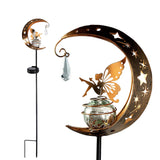 Fairy Solar Lamp with Moon Decorative Yard Outdoor Stake Lights for Lawn