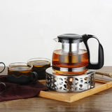 Hollow Teapot Warmer with Tealight Holder Stainless Steel Coffee Heater Teapot Heating Stove