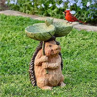 Garden Animal Figurine Bird Feeder Resin Bird Water Feeder Home Yard Decoration Style 2