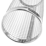 Rolling Grilling Basket Stainless Steel BBQ Grill Mesh Camping Barbecue Rack Small