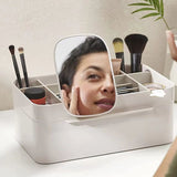 Large Cosmetic Organizer with Drawer and Removable Mirror