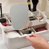 Large Cosmetic Organizer with Drawer and Removable Mirror