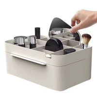 Large Cosmetic Organizer with Drawer and Removable Mirror