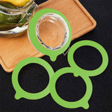 10Pcs Silicone Replacement Gasket Sealing Ring for Mason Jar Regular Wide Mouth Glass Jars Green