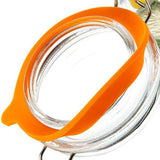 10Pcs Silicone Replacement Gasket Sealing Ring for Mason Jar Regular Wide Mouth Glass Jars Orange