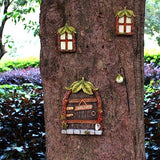 Glow in the Dark Fairy Door Windows Kit Miniature Statue Fairy Garden Decor