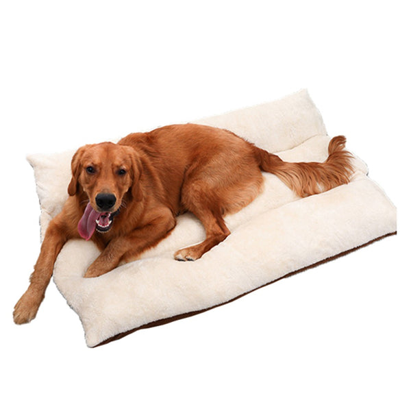 Removable Dog Mat Washable Dog Bed Large Pet Dog Kennel Mat Beige