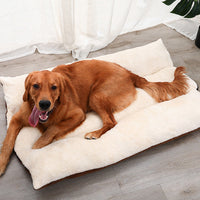 Removable Dog Mat Washable Dog Bed Large Pet Dog Kennel Mat Beige