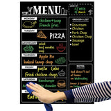 1 Set of Magnetic Menu Board for Fridge Dry Erase Weekly Meal Planner Board with Cooking Conversions