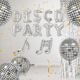 17Pcs Silver Disco Ball Balloons Birthday Party Decoration