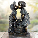 Boy and Girl Garden Statue Couple Figurine Garden Home Decoration Ornament Crafts Gifts Style 1