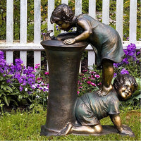 Boy and Girl Garden Statue Couple Figurine Garden Home Decoration Ornament Crafts Gifts Style 4