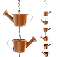 Rain Chain Decorative Watering Can Bucket Shaped Plant Pot Outdoor Garden Decor