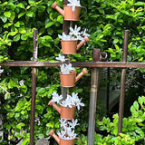 Rain Chain Decorative Watering Can Bucket Shaped Plant Pot Outdoor Garden Decor