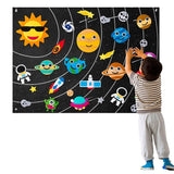 Kids Felt Story Board Early Learning Interactive Board Toddler Storytelling Board Preschool Toy  Style 1