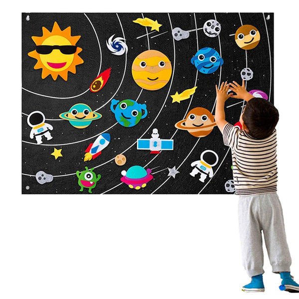 Kids Felt Story Board Early Learning Interactive Board Toddler Storytelling Board Preschool Toy  Style 1