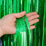 2Pcs Fringe Curtain PET Curtain Backdrop Streamers Party Decorations Green