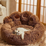 Pet Sofa Cute Bear Paw Shape Cozy Sleeping Bed for Dog Cat Coffee