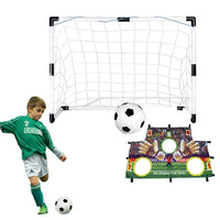 Kids Football Goal Net Set Portable Soccer Goal with Inflatable Football for Backyard Soccer Training