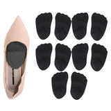 5 Pairs of Women Forefoot High Heels Shoes Insoles Cushioning Foot Pad Shoe Inserts Black