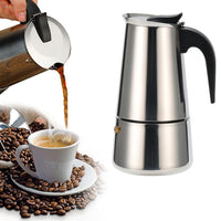 Stainless Steel Coffee Maker Latte Moka Pot Suitable for Induction Cookers