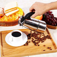 Stainless Steel Coffee Maker Latte Moka Pot Suitable for Induction Cookers