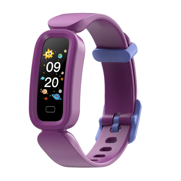 Bluetooth Smart Sport Bracelet Kids Activity Tracker Heart Rate Monitoring Bracelet Purple