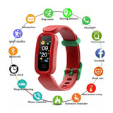 Bluetooth Smart Sport Bracelet Kids Activity Tracker Heart Rate Monitoring Bracelet Red