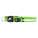 Luminous LED Pet  Dog Collar Light-up USB Rechargeable Dog Collar Green