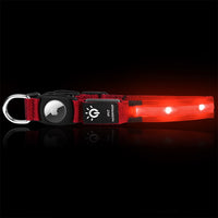 Luminous LED Pet  Dog Collar Light-up USB Rechargeable Dog Collar Red