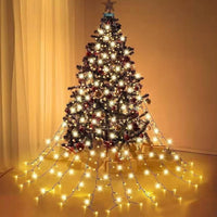 2M 200 LED Fairy Christmas Tree Lights Outdoor Cluster Christmas Tree Lights Warm White Lighting