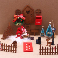 Set of 25Pcs Dollhouse Fairy House Doors Elf Door Miniature Christmas Decoration