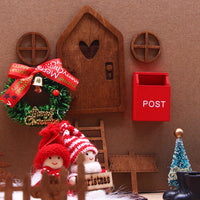 Set of 25Pcs Dollhouse Fairy House Doors Elf Door Miniature Christmas Decoration