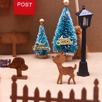 Set of 25Pcs Dollhouse Fairy House Doors Elf Door Miniature Christmas Decoration