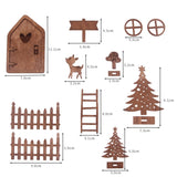 Set of 25Pcs Dollhouse Fairy House Doors Elf Door Miniature Christmas Decoration