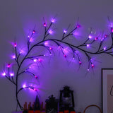 Halloween Spider Willow Vine Twig Decoration Lights Spider Bats Branches Lights