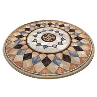 Retro Round Floor Mat Home Room Anti Slip Mat Home Decoration Style 1