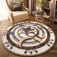 Retro Round Floor Mat Home Room Anti Slip Mat Home Decoration Style 2