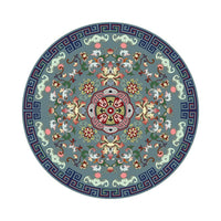 Retro Round Floor Mat Home Room Anti Slip Mat Home Decoration Style 3