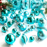 30Pcs Christmas Decorations Tree Hanging Balls Christmas Tree Ornaments Set Xmas Party Decor Blue