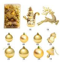 30Pcs Christmas Decorations Tree Hanging Balls Christmas Tree Ornaments Set Xmas Party Decor Gold